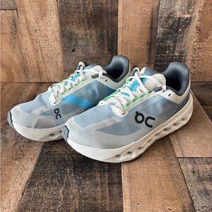 On Running Athletic Shoes in Gray and Blue